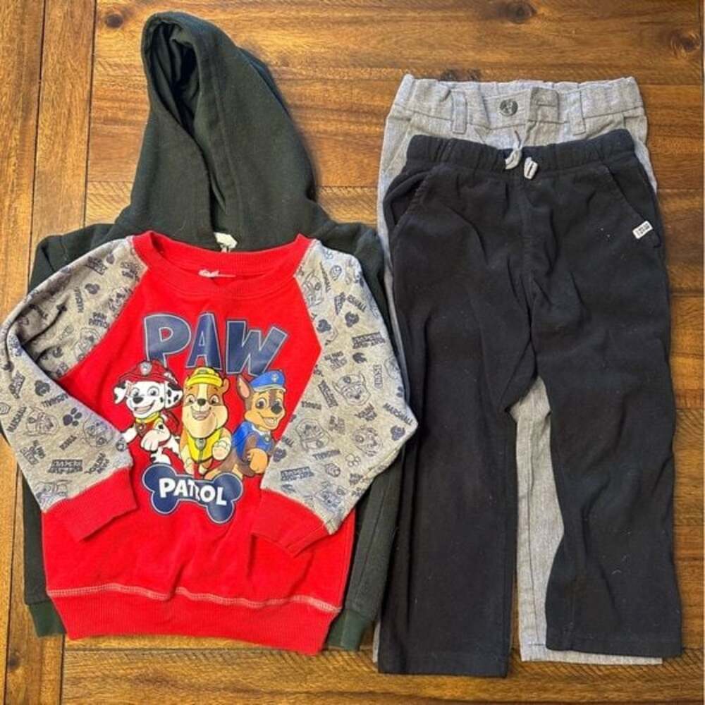 Lot Bundle of 4 Toddler Play Clothes Size 4T, Various Brands Paw Patrol